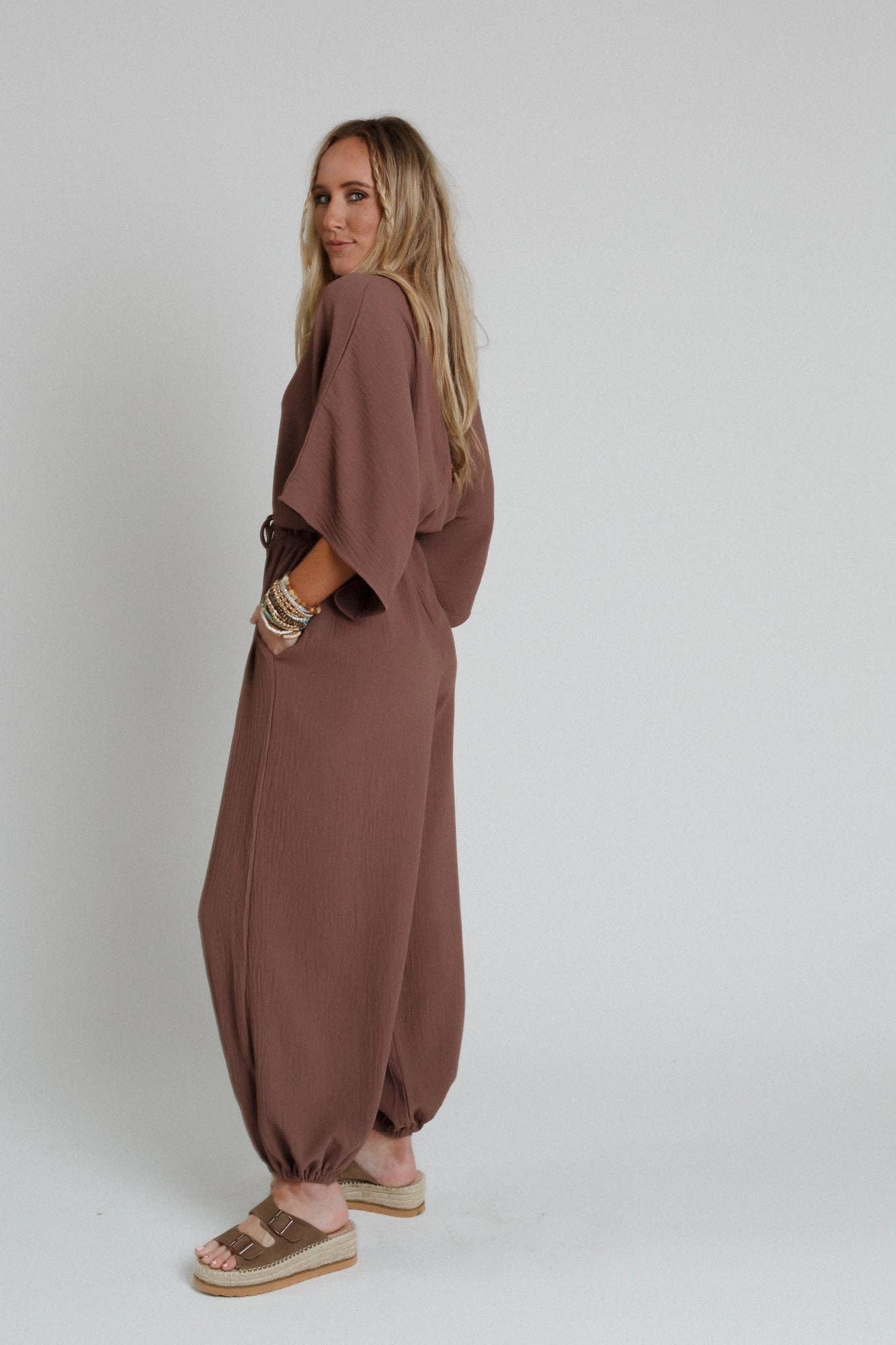 Relaxed Drawstring Jumpsuit