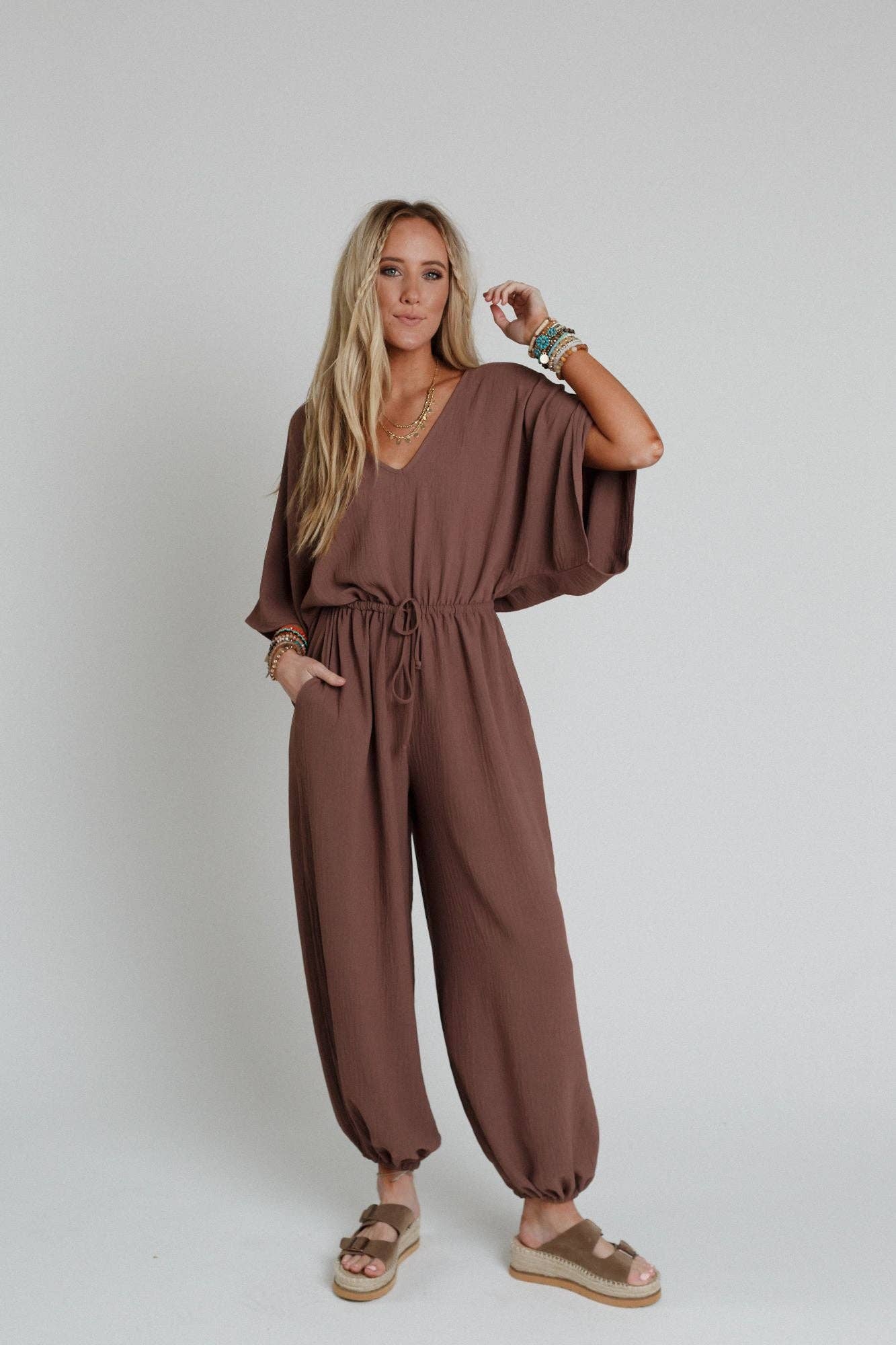 Relaxed Drawstring Jumpsuit