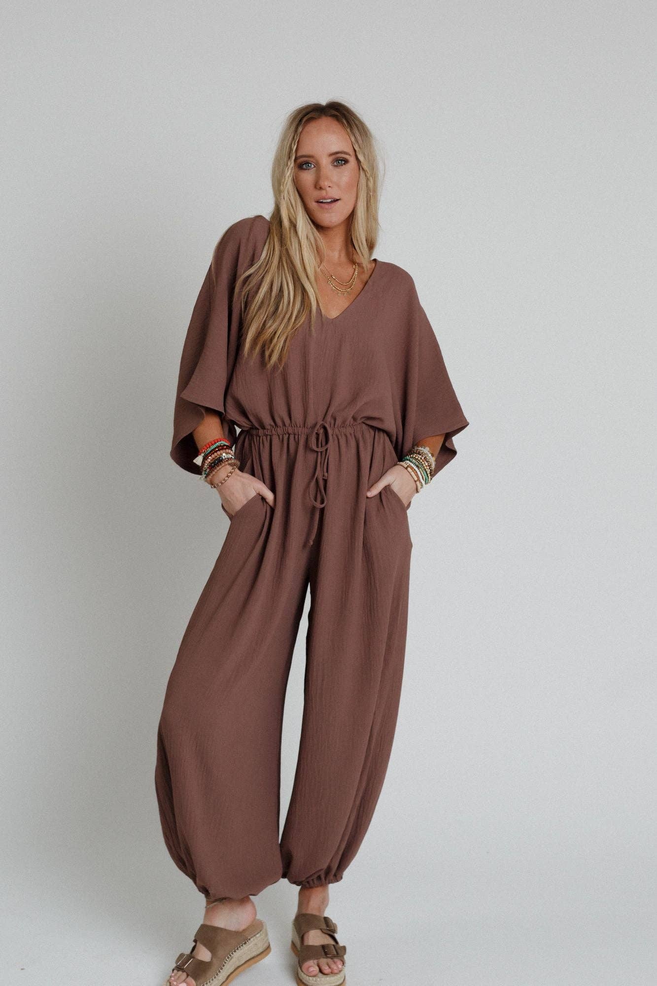 Relaxed Drawstring Jumpsuit