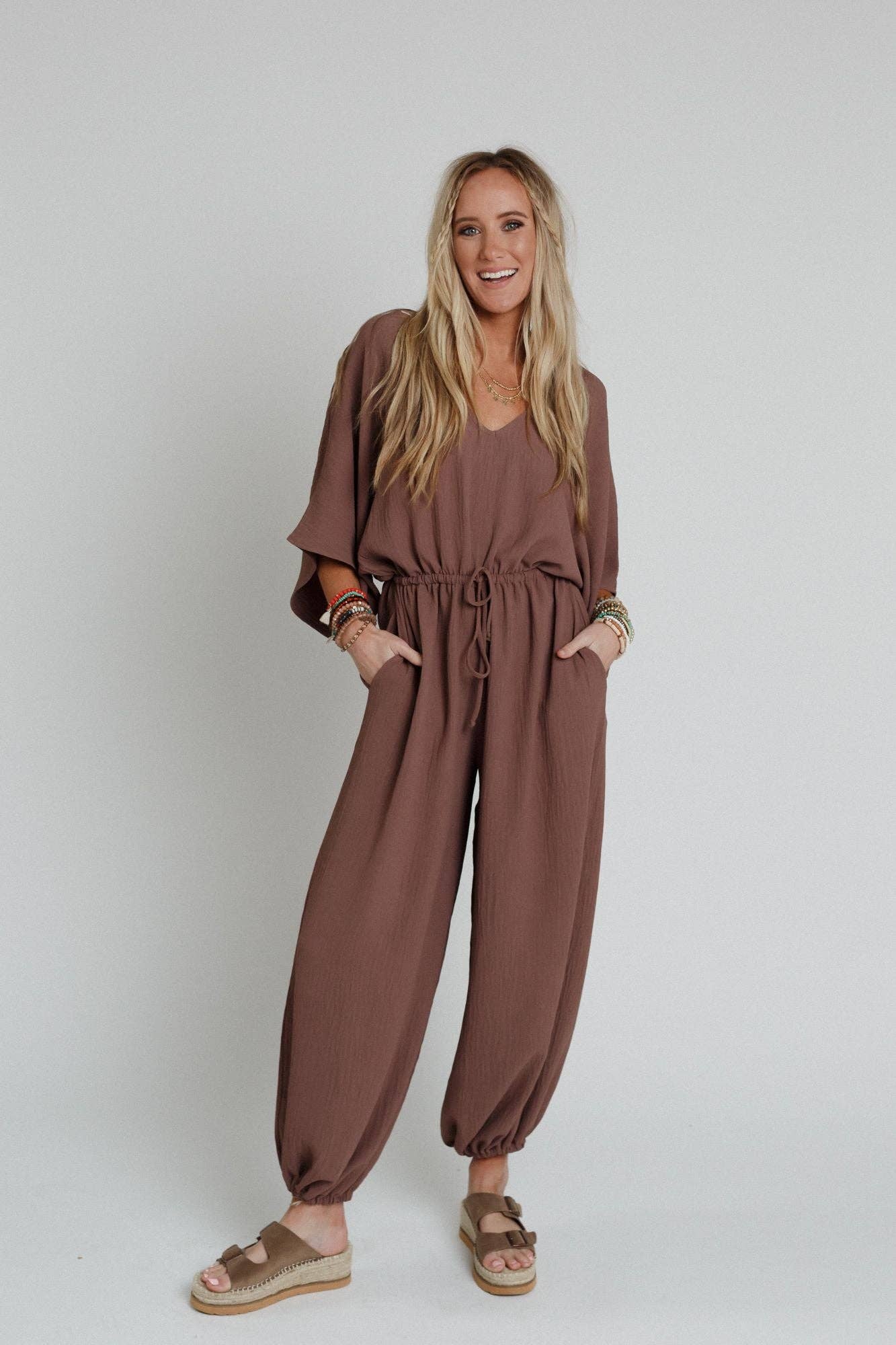 Relaxed Drawstring Jumpsuit