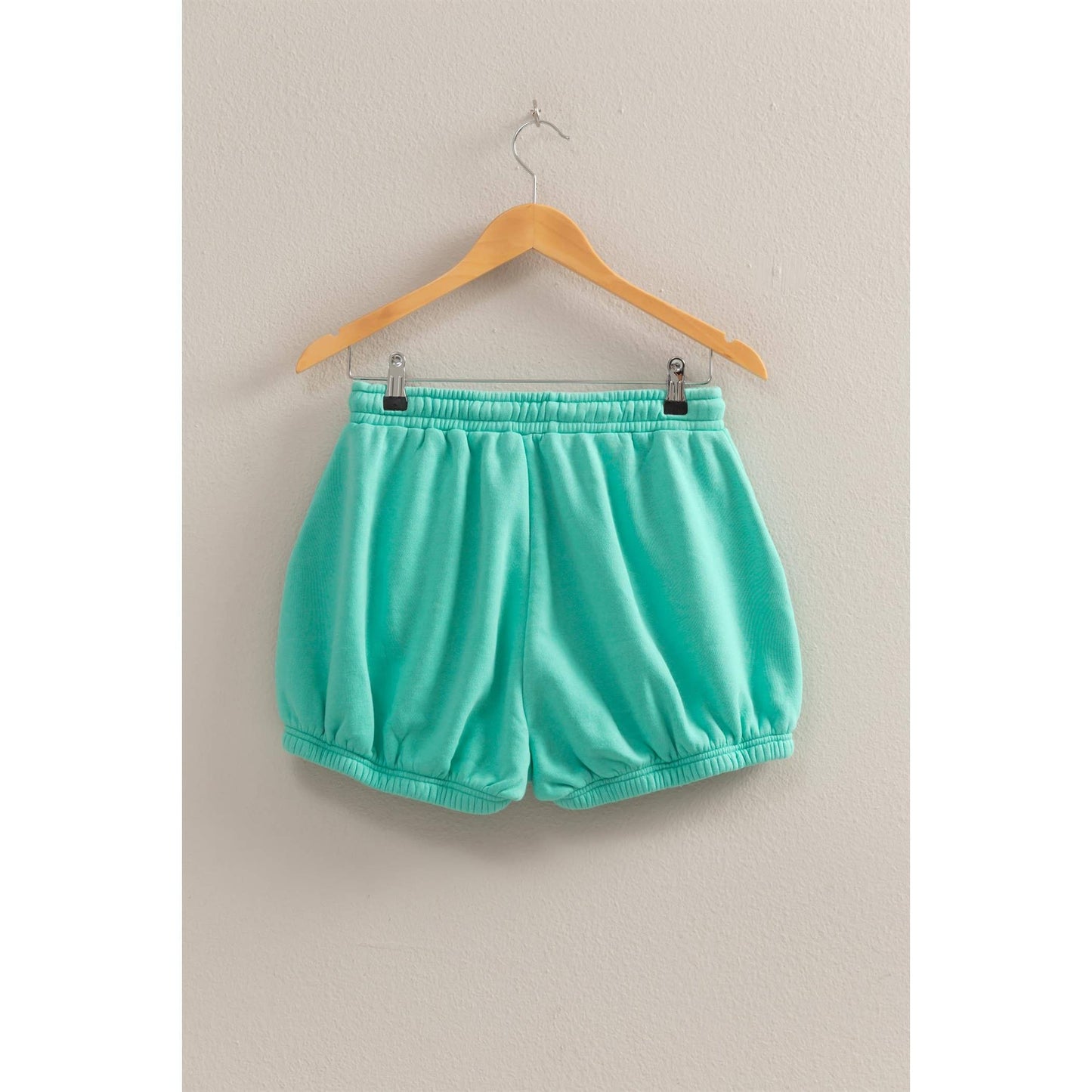 Drawstring Waist Bubbled Hem Shorts