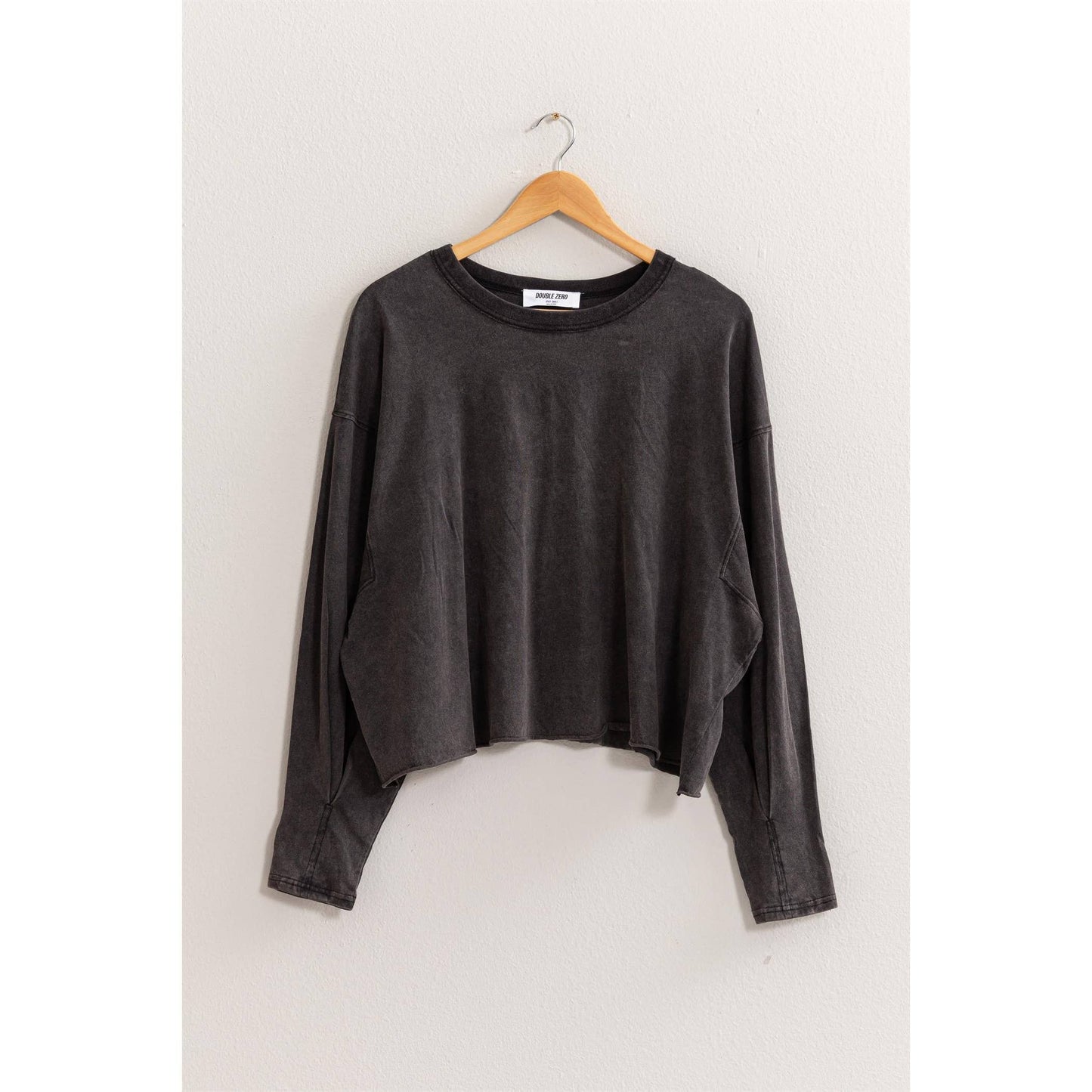 WASHED OVERSIZED LONG SLEEVE TOP