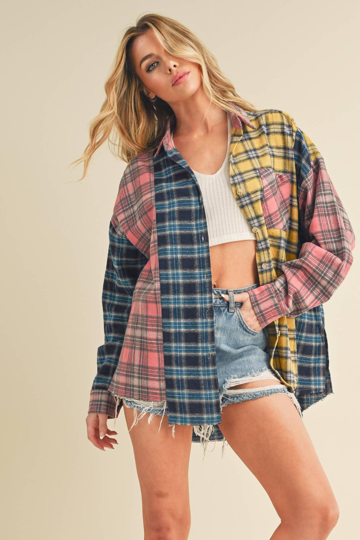 Neela Multi Color Plaid Flannel