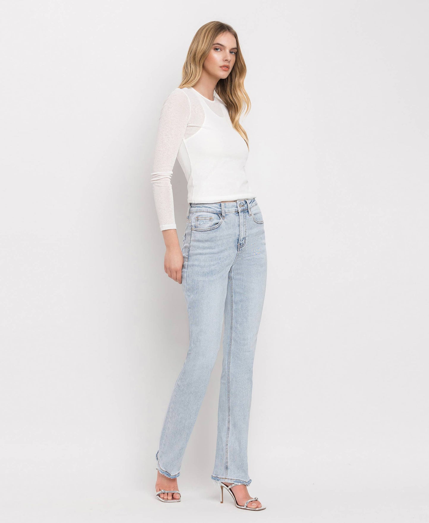 90'S VINTAGE SUPER HIGH RISE STRAIGHT JEANS