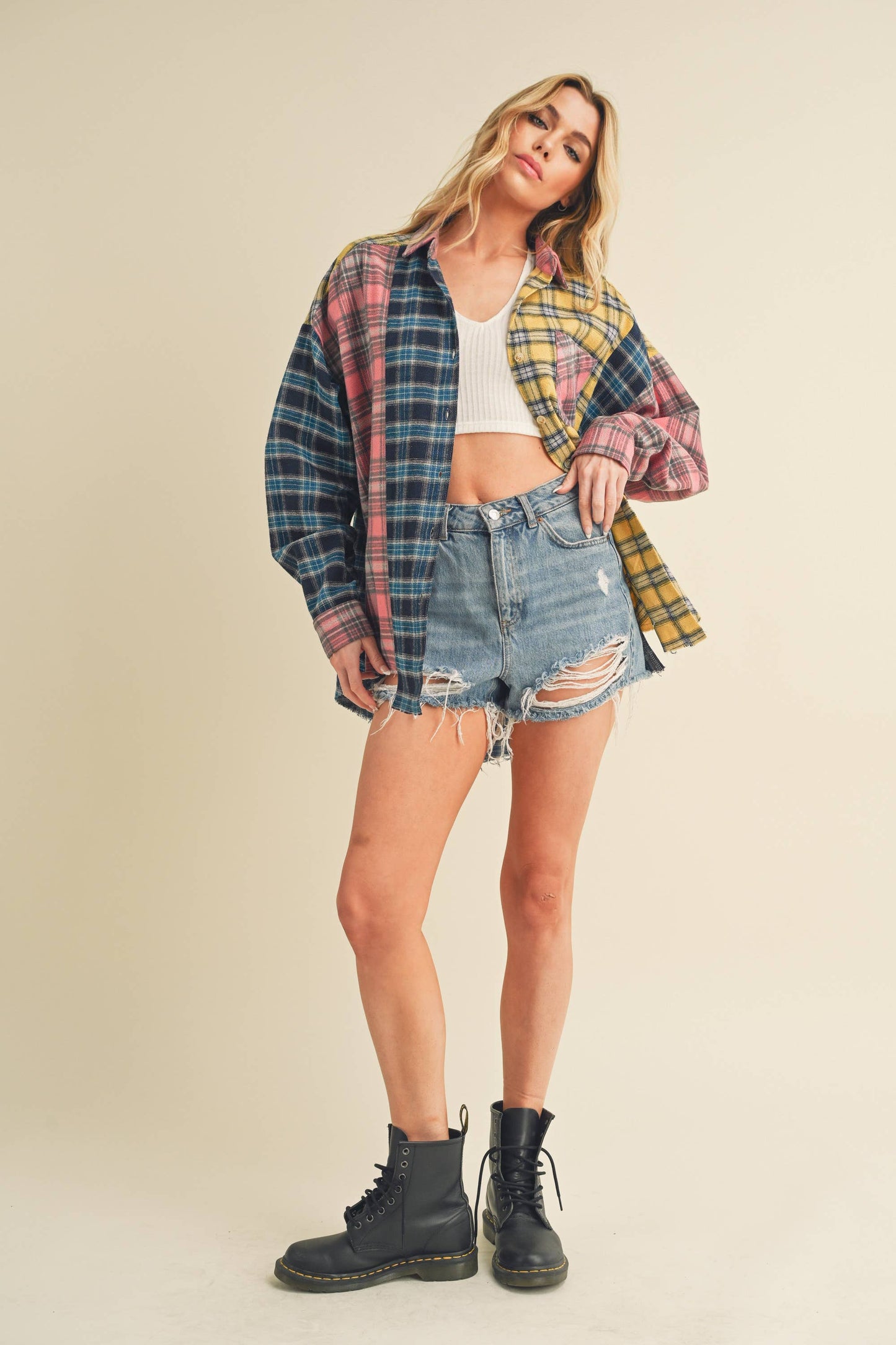 Neela Multi Color Plaid Flannel