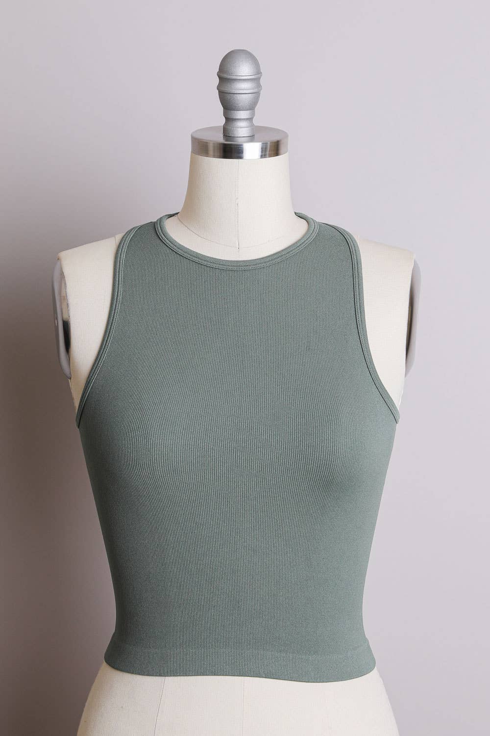 High Neck Racerback Tank Top