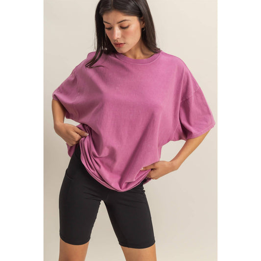 Mineral Washed Oversized T Shirt