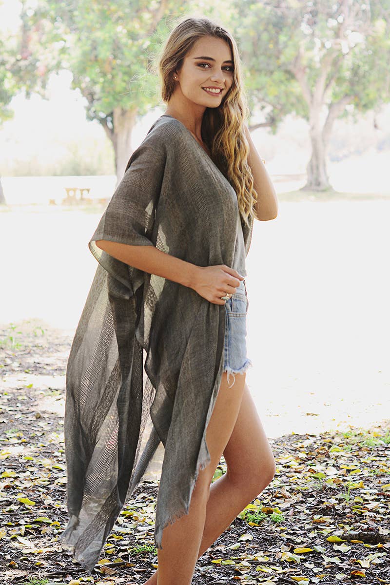 Long Line Tribal Kimono Lightweight Summer Cover-Up