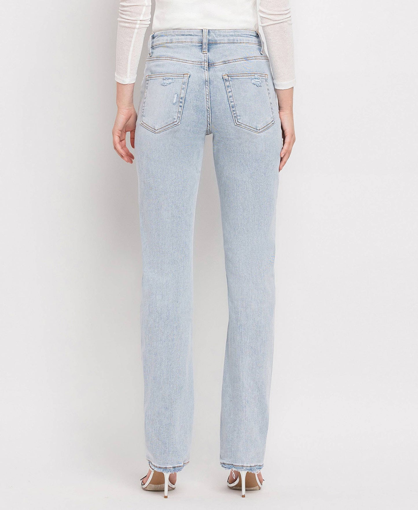 90'S VINTAGE SUPER HIGH RISE STRAIGHT JEANS