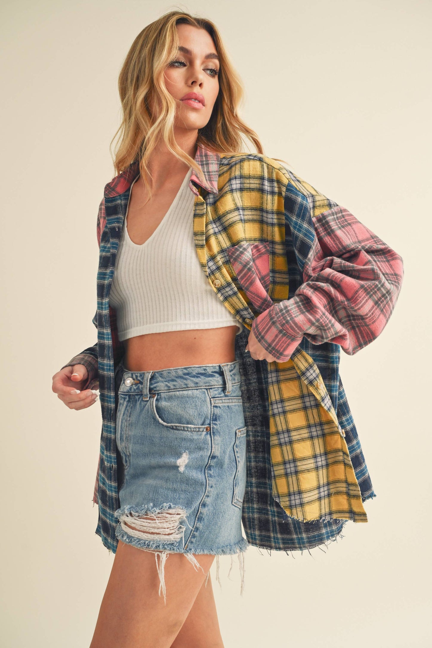 Neela Multi Color Plaid Flannel