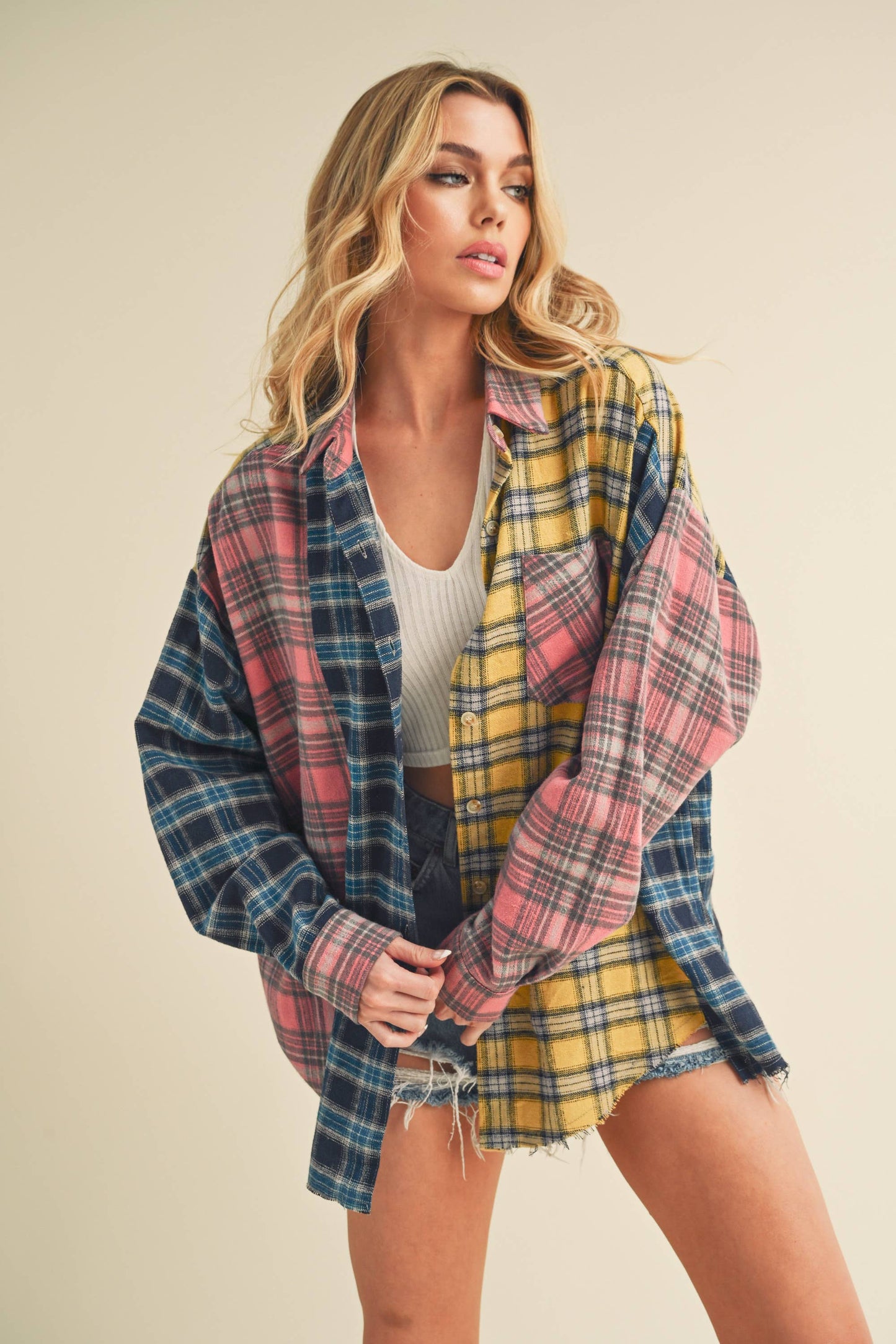 Neela Multi Color Plaid Flannel