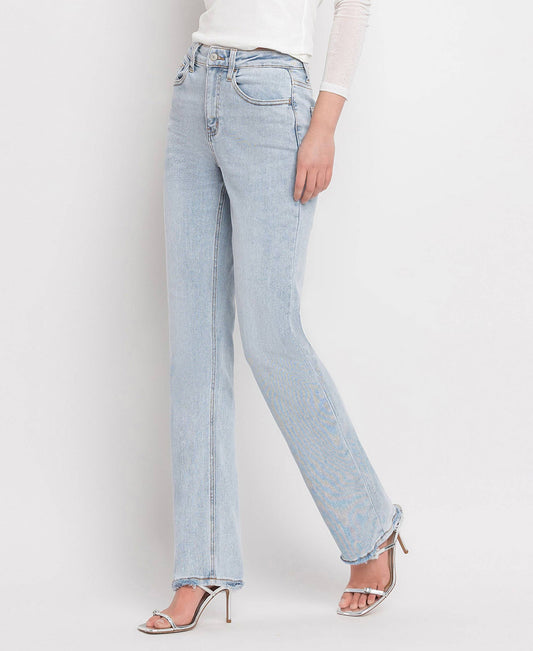 90'S VINTAGE SUPER HIGH RISE STRAIGHT JEANS