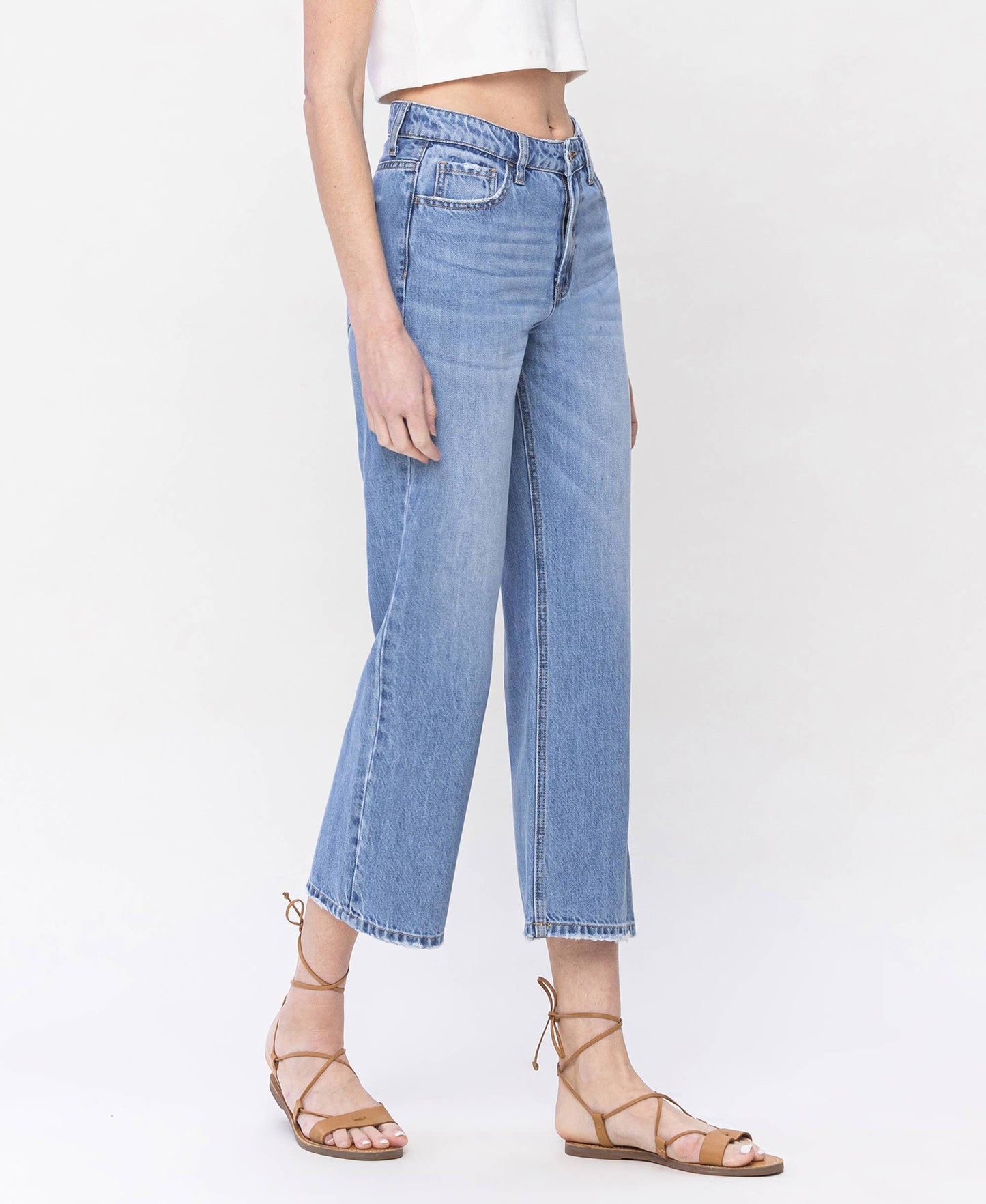 HIGH RISE CROP DAD JEANS