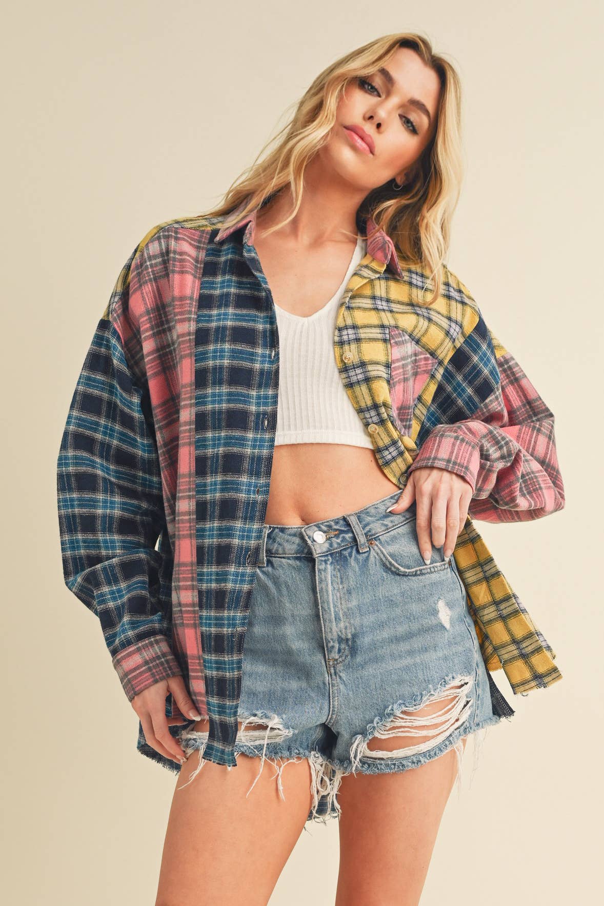 Neela Multi Color Plaid Flannel