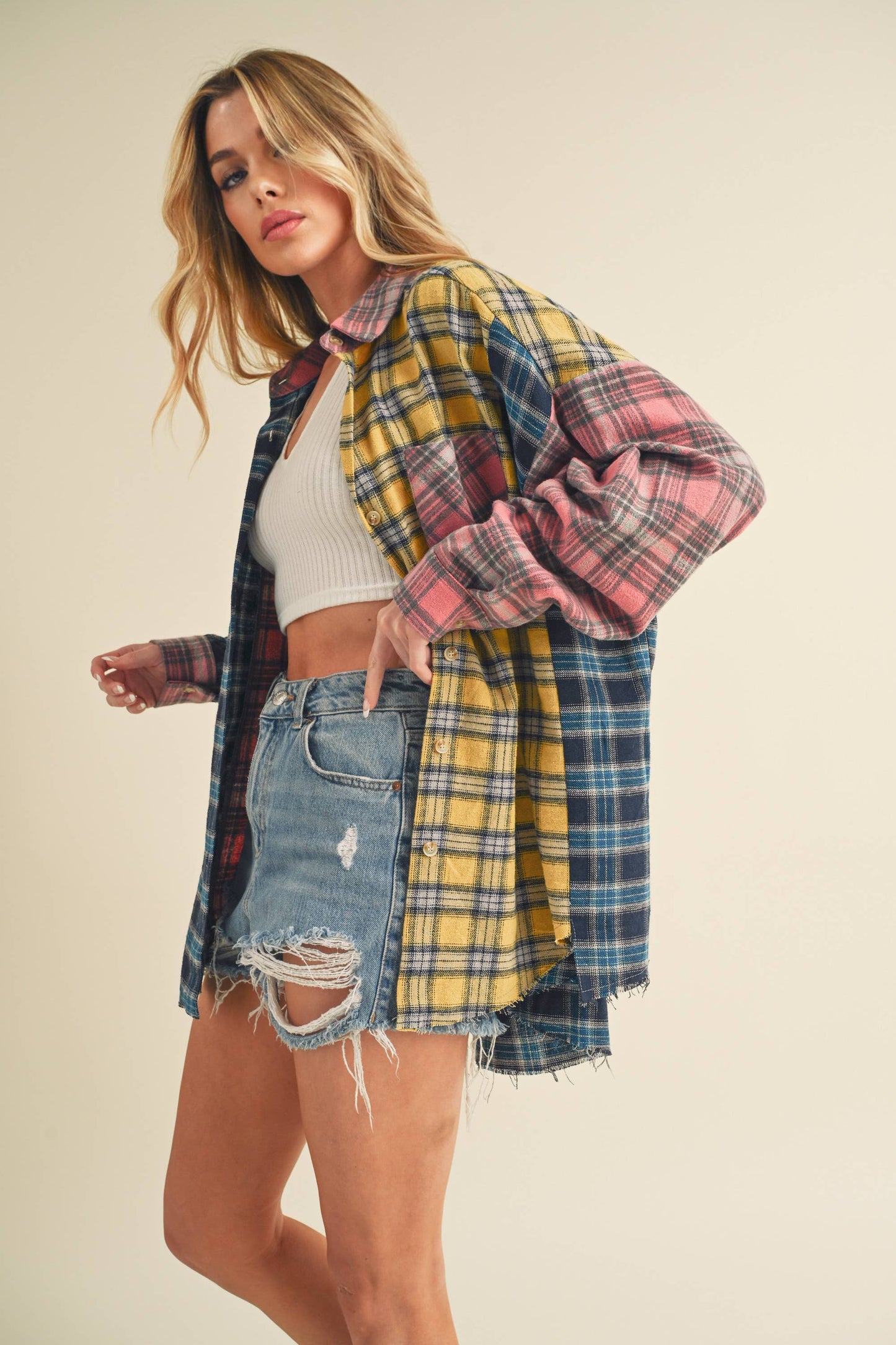 Neela Multi Color Plaid Flannel