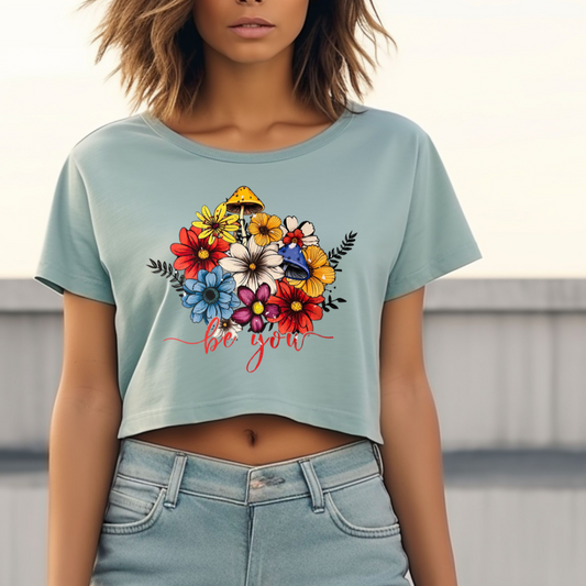 Be You Flowy Cropped T-Shirt