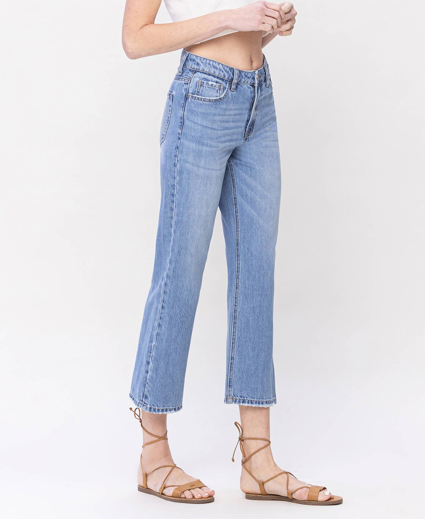 HIGH RISE CROP DAD JEANS