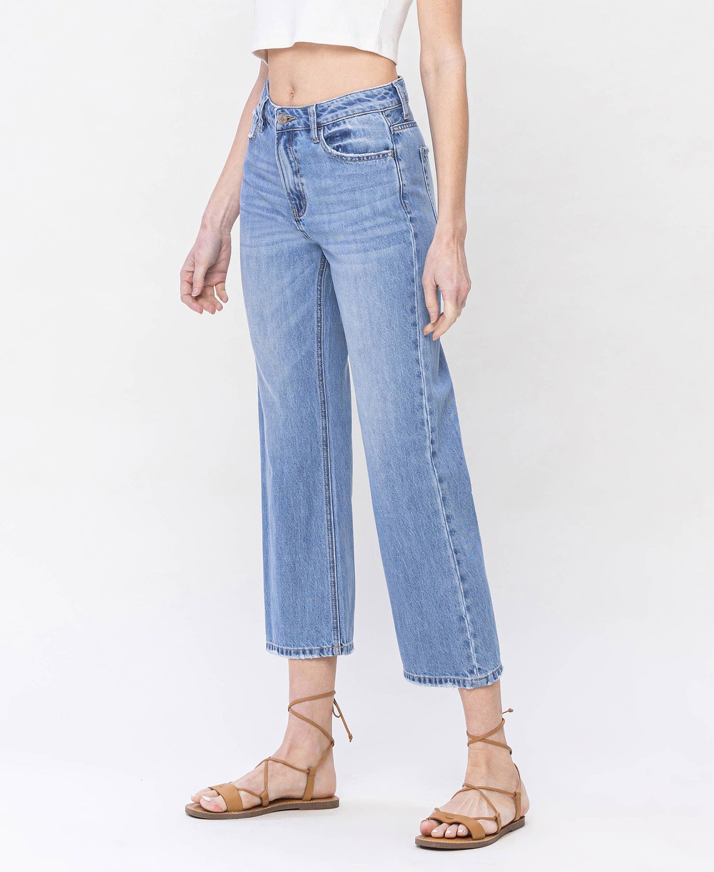 HIGH RISE CROP DAD JEANS