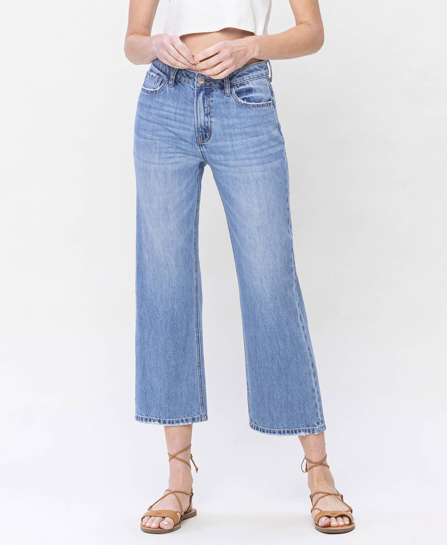 HIGH RISE CROP DAD JEANS