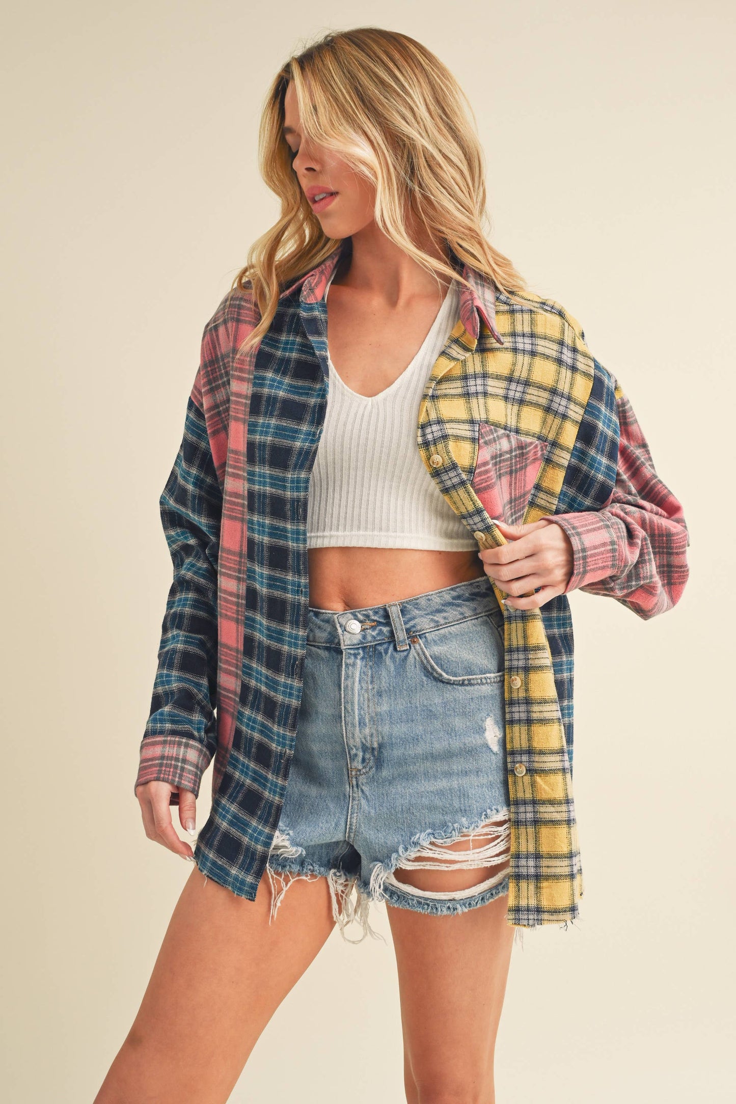 Neela Multi Color Plaid Flannel