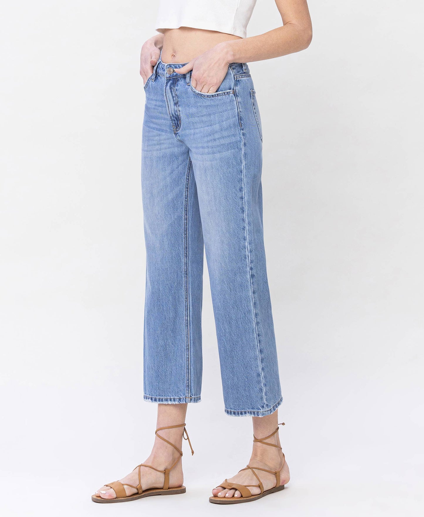 HIGH RISE CROP DAD JEANS